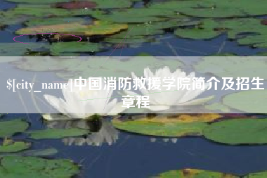 乐陵中国消防救援学院简介及招生章程