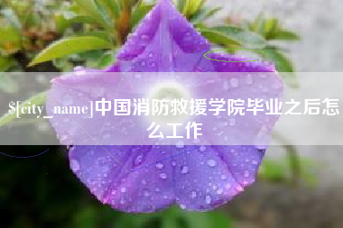 乐陵中国消防救援学院毕业之后怎么工作