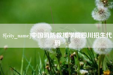 乐陵中国消防救援学院四川招生代码