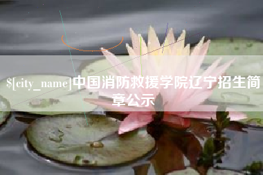 乐陵中国消防救援学院辽宁招生简章公示