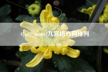 乐陵九宫格方向排列