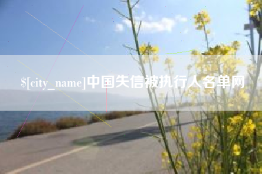 乐陵中国失信被执行人名单网