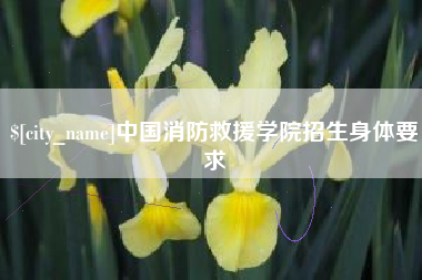乐陵中国消防救援学院招生身体要求
