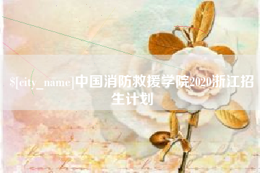 乐陵中国消防救援学院2020浙江招生计划