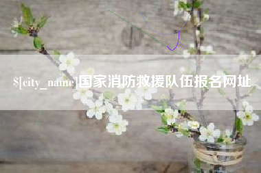 乐陵国家消防救援队伍报名网址