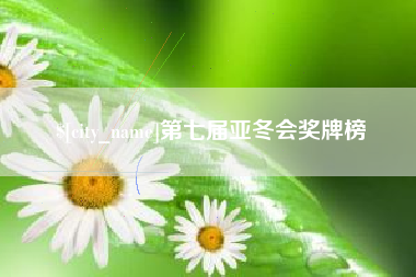 乐陵第七届亚冬会奖牌榜