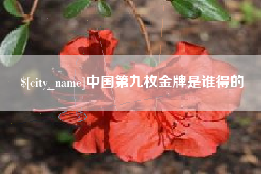 乐陵中国第九枚金牌是谁得的