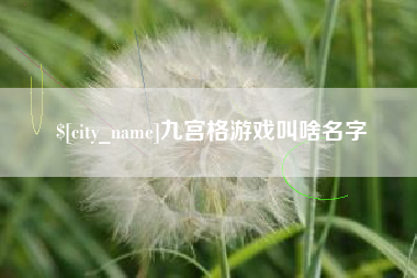 乐陵九宫格游戏叫啥名字