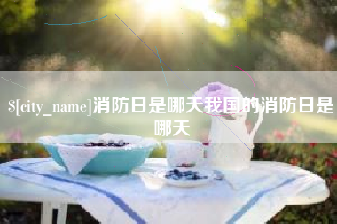 乐陵消防日是哪天我国的消防日是哪天