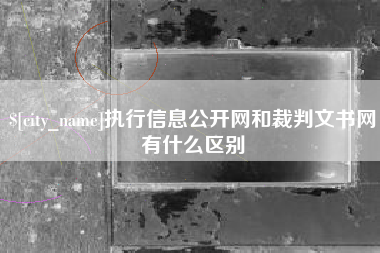 乐陵执行信息公开网和裁判文书网有什么区别