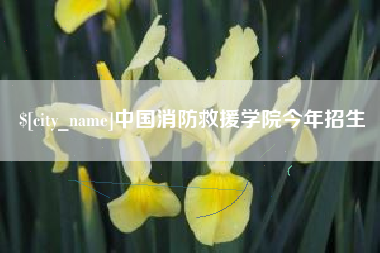乐陵中国消防救援学院今年招生