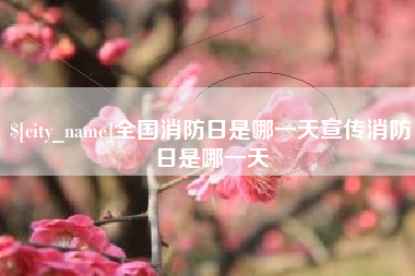 乐陵全国消防日是哪一天宣传消防日是哪一天