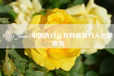 乐陵中国执行公开网被执行人名单查询