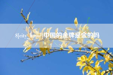 乐陵中国的金牌是金的吗