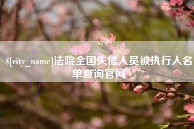 乐陵法院全国失信人员被执行人名单查询官网
