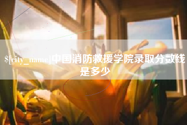 乐陵中国消防救援学院录取分数线是多少