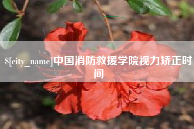 乐陵中国消防救援学院视力矫正时间