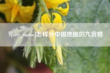 乐陵怎样分中国地图的九宫格
