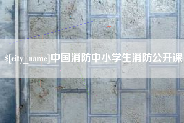 乐陵中国消防中小学生消防公开课