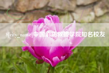 乐陵中国消防救援学院知名校友