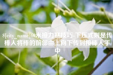 乐陵60米接力赛技巧-下压式则是传棒人将棒的前部由上向下传到接棒人手中