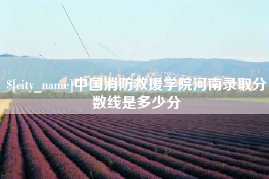 乐陵中国消防救援学院河南录取分数线是多少分