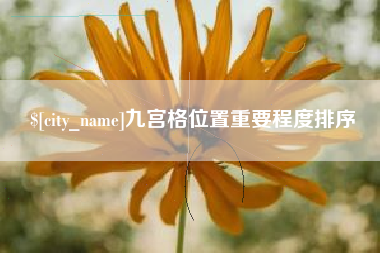乐陵九宫格位置重要程度排序