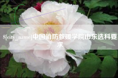 乐陵中国消防救援学院山东选科要求