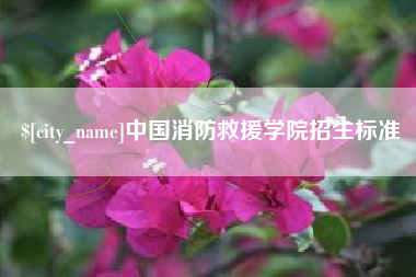 乐陵中国消防救援学院招生标准