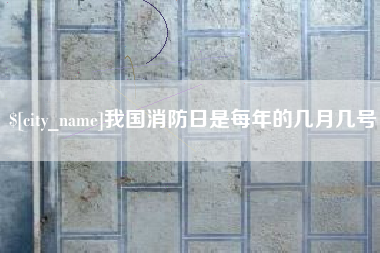 乐陵我国消防日是每年的几月几号