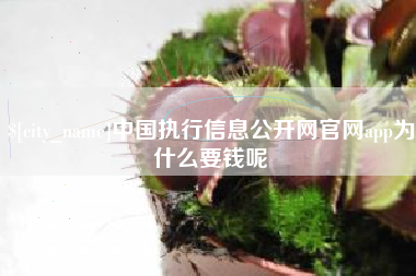 乐陵中国执行信息公开网官网app为什么要钱呢