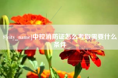 乐陵中控消防证怎么考取需要什么条件