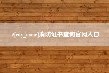 乐陵消防证书查询官网入口