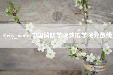 乐陵中国消防学院救援学院分数线
