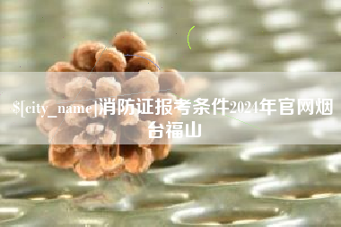 乐陵消防证报考条件2024年官网烟台福山